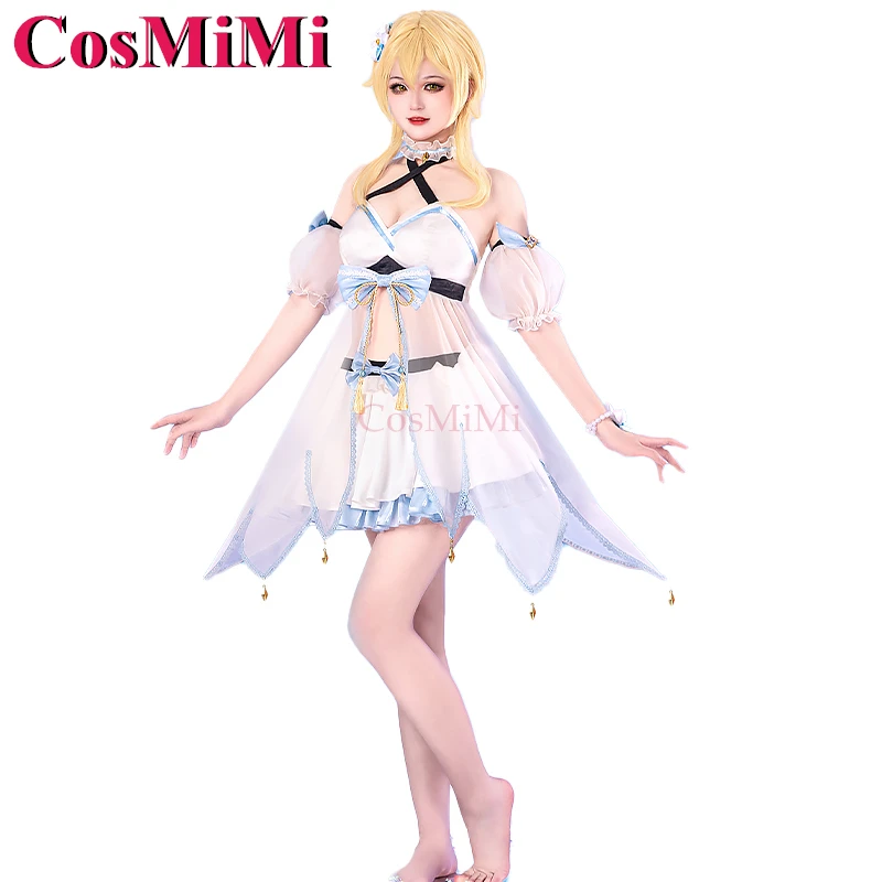 CosMiMi Game Genshin Impact Lumine костюмы для косплея изящный милый милый летний пляжный купальник карнавальная вечеринка одежда для ролевых игр
