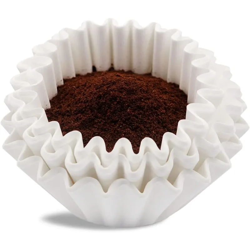 Basket Coffee Filters, Natural Biodegradable Basket Filters Paper Unbleached for Home Office Use, Coffee Filter Flowers