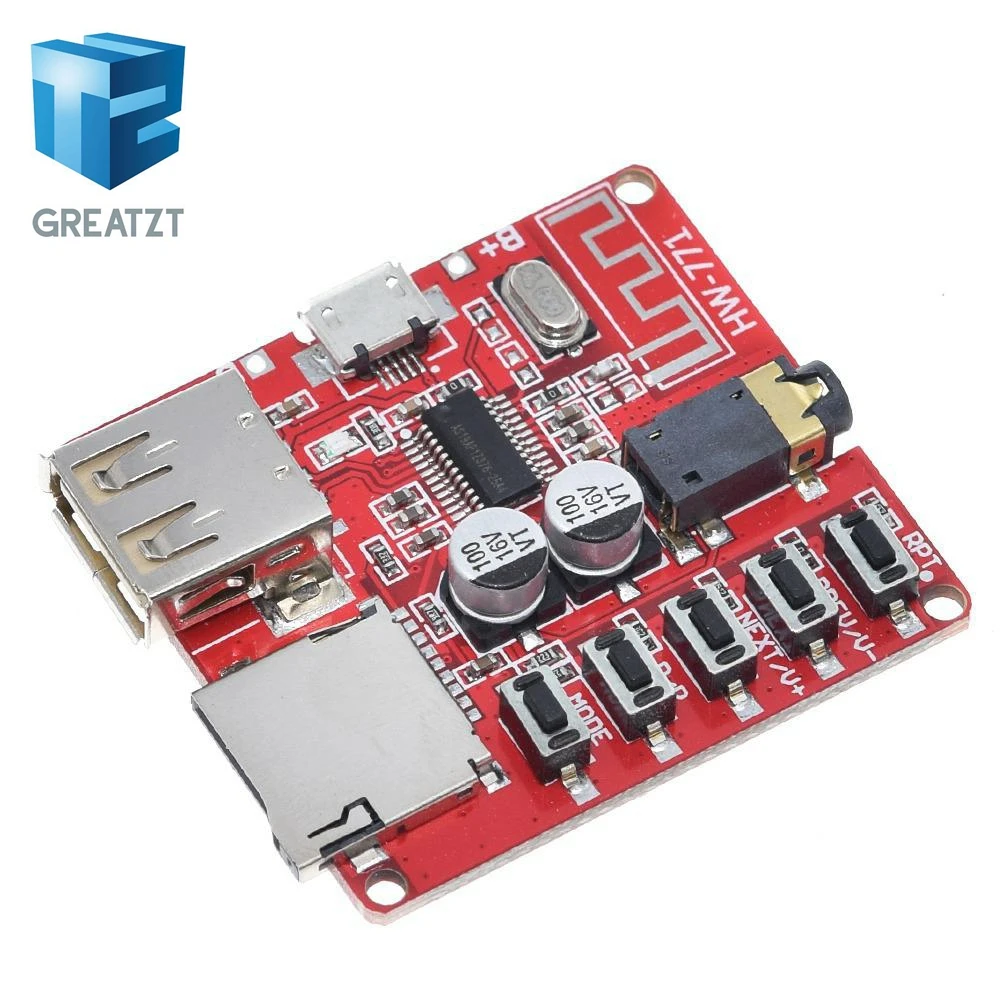 GREATZT  New Bluetooth decoder board MP3 lossless car speaker amplifier modified Bluetooth 4.1 circuit board
