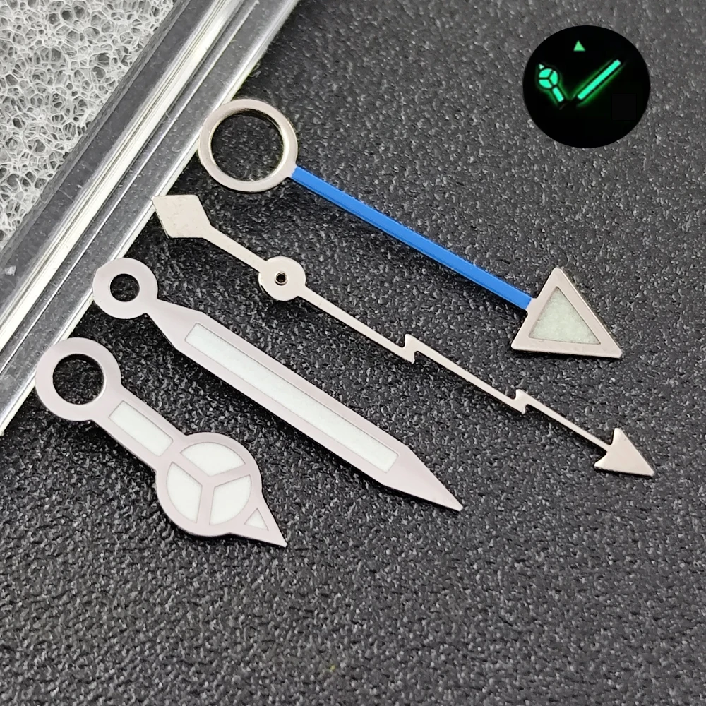 GMT Dial Hands Blue Green/Green Luminous NH34 GMT Watch Hands Fits for NH34 Automatic Movement Watch Accessories Watch Hands image 5
