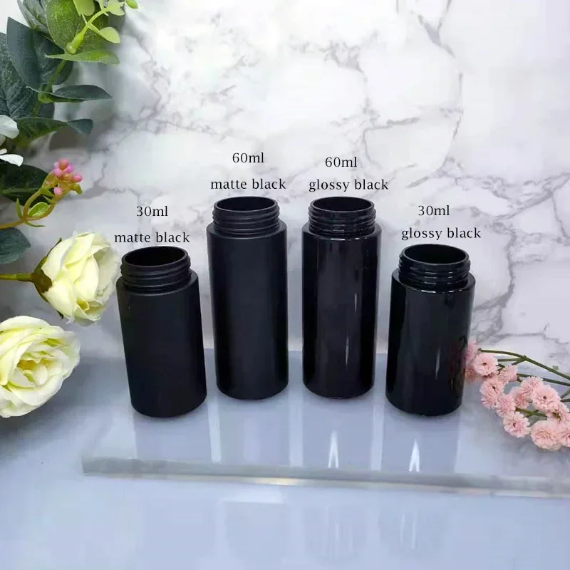 10Pcs 30ml 60ml Bright Black Plastic Foam Pump Bottle Foaming Soap Dispenser Shampoo Foam Refillable Bottle Travel Essentials