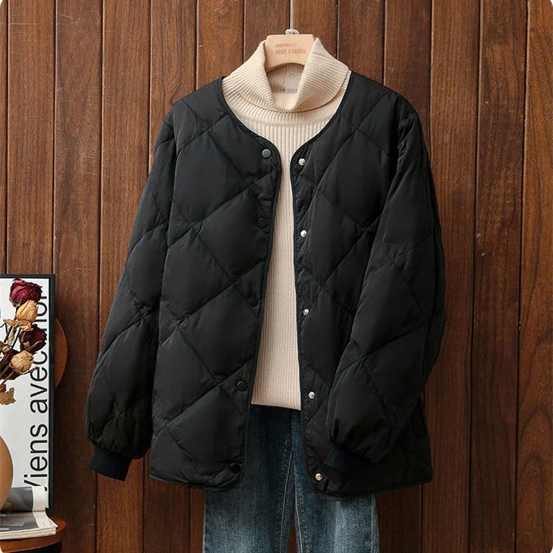 2024 New Autumn Winter Cotton Jacket Women Fashion Lightweight Soft Cotton Coat Cold Proof Warm Casual Outerwear Parka Female