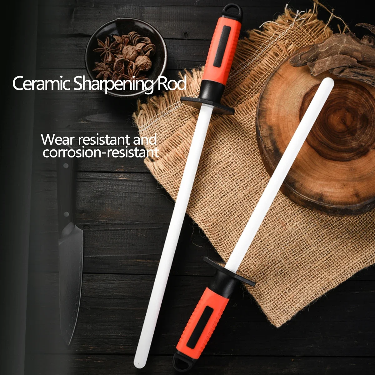 Knife Sharpening Rod Ceramic Professional Kitchen Knives Carbon Steel Sharpen Marching Sharpening Steel