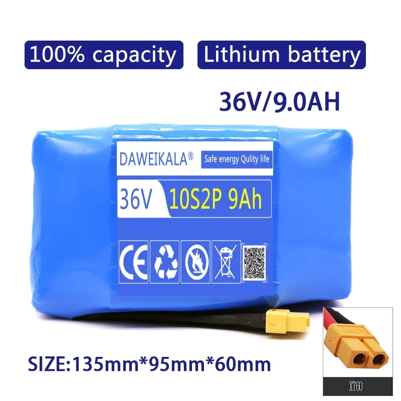 Upgrade 36V Batterij 20000mAh Oplaadbare Lithium ion batterij voor Elektrische zelfbalancerende Scooter Hover Board eenwieler - afbeelding 1