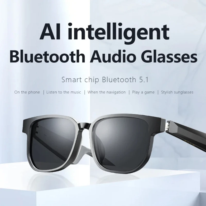 

Intelligent Glasses Driving Sunglasses for Drivers UV-resistant Bluetooth Audio Headphone Glasses Music Talking Smart Sunglasses