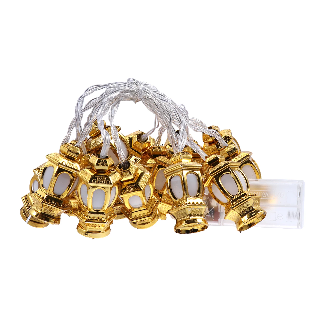 

20 Led 3M Golden Lamp String Lights For Patio Eid -Fitr Holiday Party Wedding Stage Decor Operated