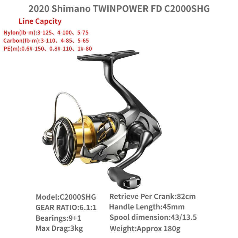 Original 2020 Shimano Twin Power Twinpower FD C2000S 2500 2500SHG