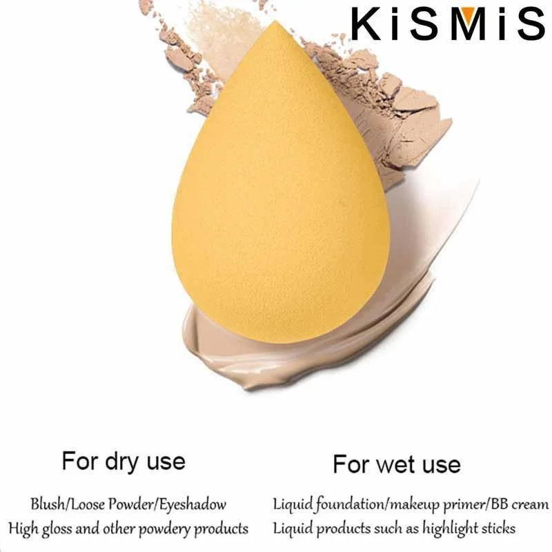 KISMIS 7Pcs/Set Beauty Egg Set Drift Bottle Makeup Puff Dry Wet Use for Foundation Liquid Cream MakeUp Sponges Tools