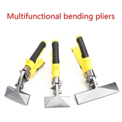 Sheet Metal Bending Pliers Crimping Tool Hand Seamer Wide Jaw Straight Elbow