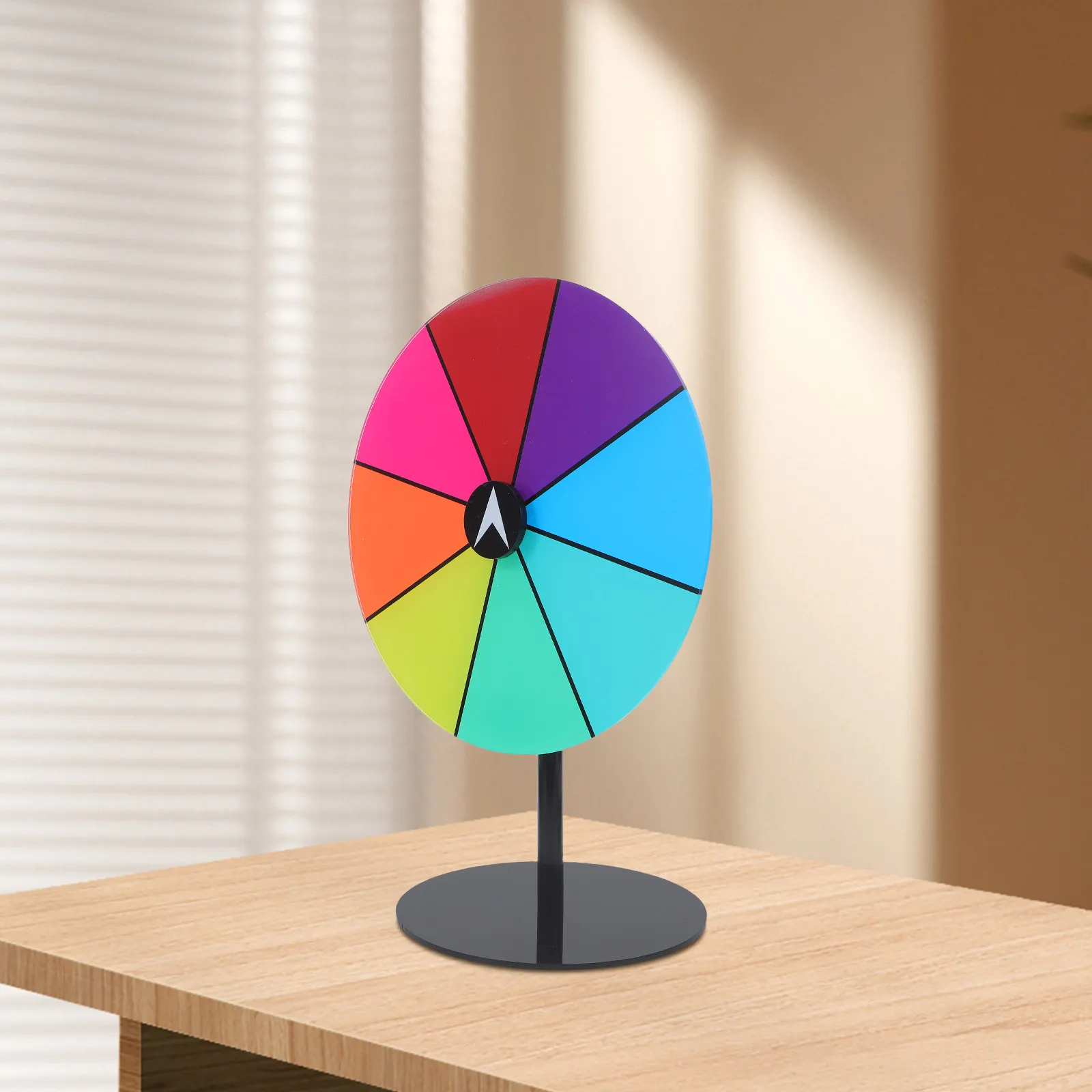 Desktop Spinning Prize Wheel Acrylic Construction Stable Base Customizable Segments for Interactive Games Holiday Events Kids