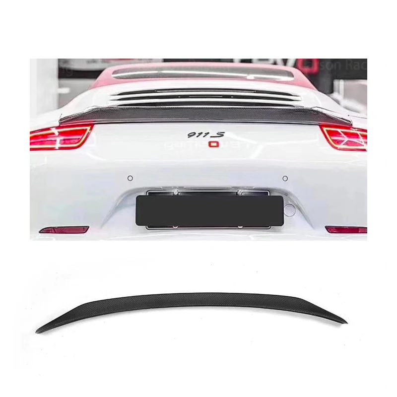 

991.1 2012-2016 Carbon Fiber Body Kit With Wet V Style Rear Spoiler Wing Tail Gate Boot Flaps Forge Carbon Fiber Spoiler