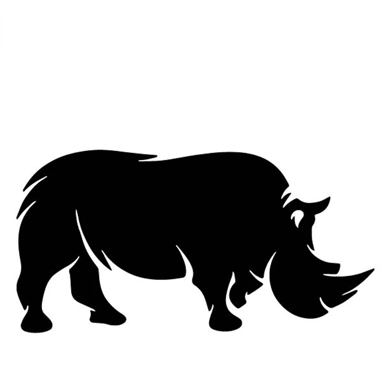 Fashion Strong Rhinoceros Silhouette Car Sticker Trunk Decor Decal To Cover Scratches Sunscreen Waterproof Car Accessories