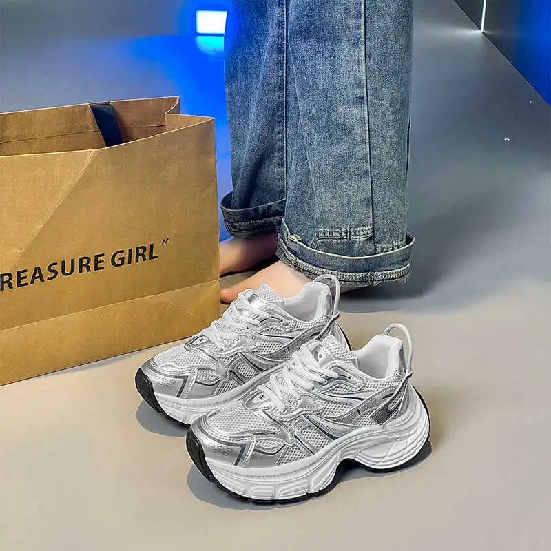 

Внешний вид увеличивает женские ботинки из искусственной кожи на каблуке, женские синие кроссовки, элегантная женская обувь на каблуке, спортивная Прямая поставка