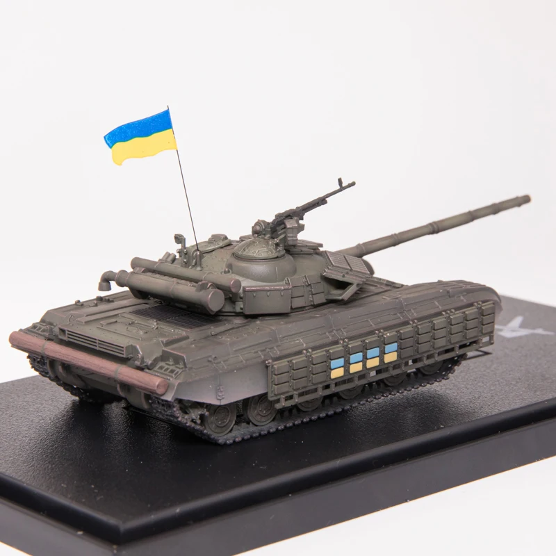 Tanque de batalla principal T-64BV ucraniano a escala 1:72, modelo de tanque con orugas de plástico de simulación T64, exhibición estática, regalo coleccionable, recuerdo