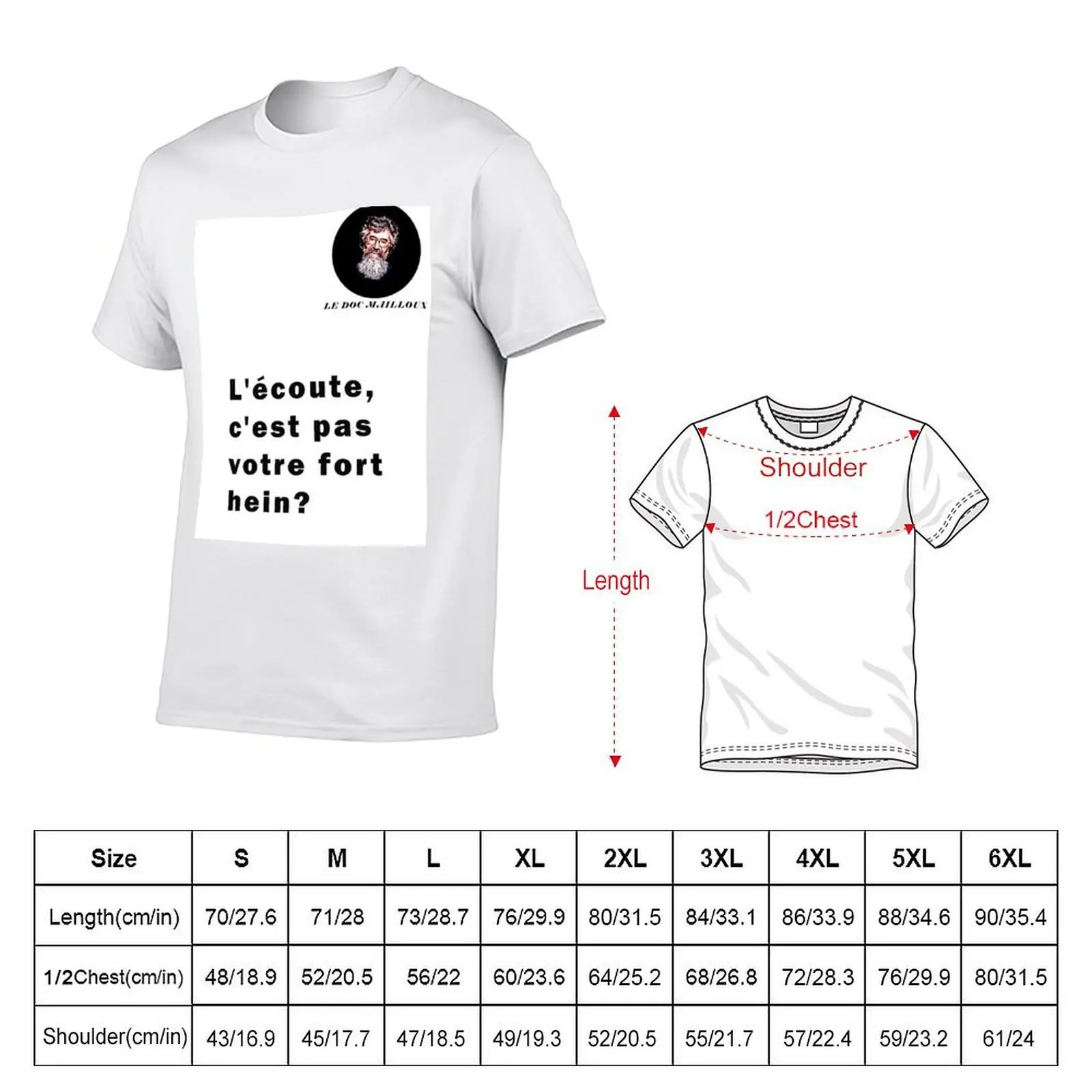 Doc Mailloux - Listening isn't your strong point, is it? T-Shirt t shirt man casual t shirt man cotton T-Shirt
