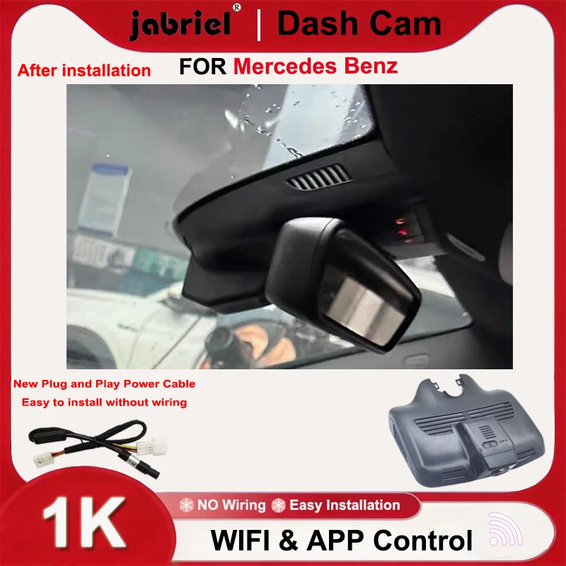 

Видеорегистратор Jabriel DashCam 1080P Plug and Play для Mercedes-Benz C-класса 200d 220d 250d 2014-2018, GLC X253 C253, GLC43, GLC63, C43, C63