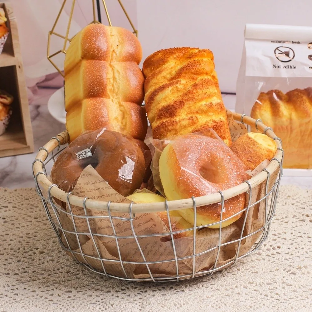 Sensory Fidget Bread Squishy Toy Soft Slow Rebound Squeeze Toy Decompression Stress Relief Simulated Cheese Bun