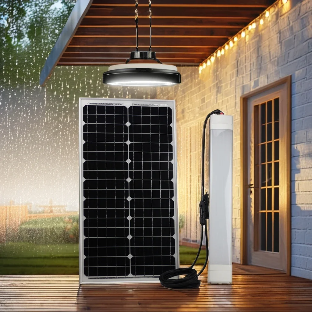 IP65 Rated powered Solar LED Batten Light Emitting energy lamps White Warm Lighting house long tri-proof lights Warehouse home