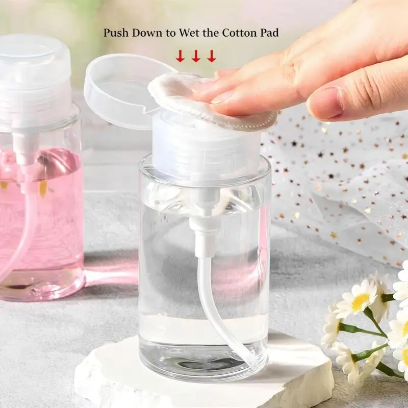 120-200ML Press-type Dispenser Bottle Portable Push Down Empty Lockable Pump Bottle for Lotion Cosmetic Makeup Remover Packaging