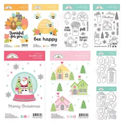 New 2025 Christmas Home and Cute Animals Stamps Cutting Dies for DIY Scrapbooking Paper Card Making Decoration Craft Photo Album