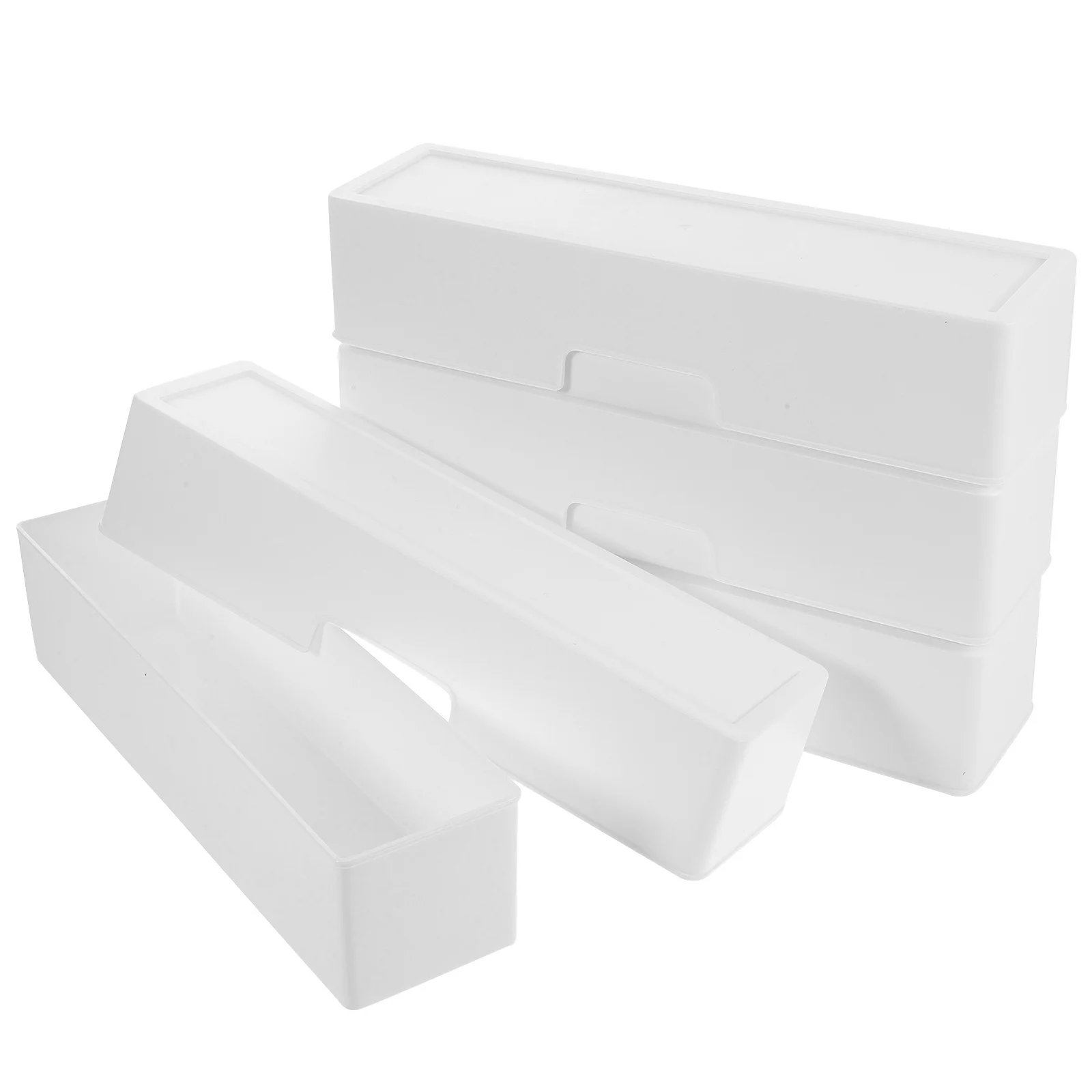 

4Pcs PP Drawer Organizer Desktop Storage Box Makeup Sundries Holder for Office Bathroom