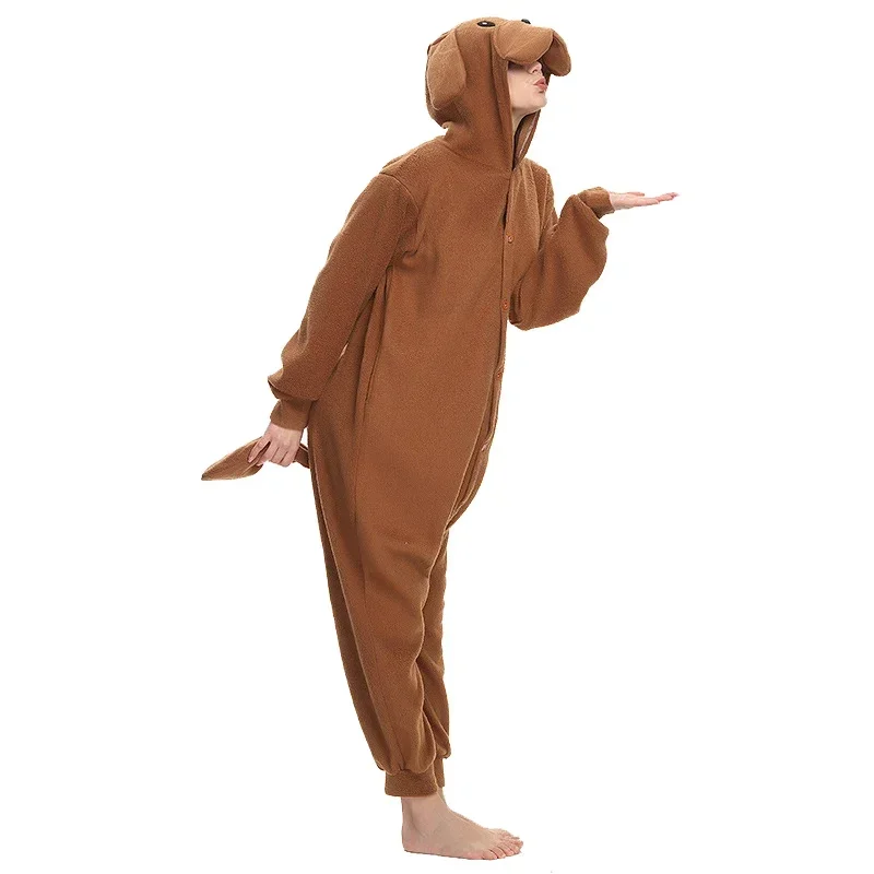 Coslan Fleece Dog Onesie Pijamas Men Kigurumi Halloween Cosplay Costume Anime Pyjama Adults Pajamas One-Piece Garment Whole Clot