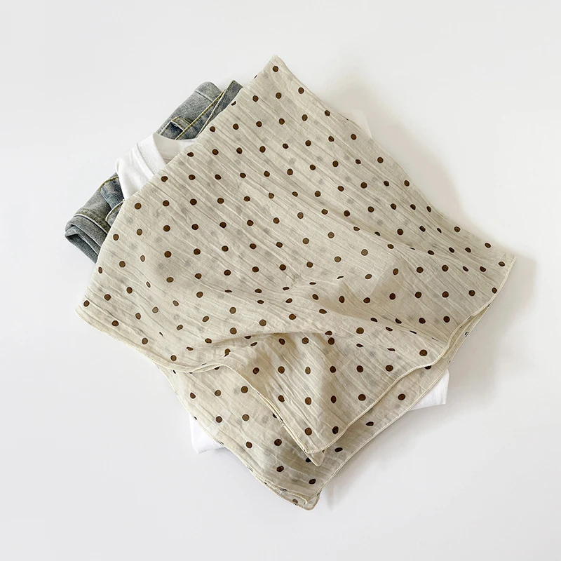 New Solid Color Cotton Linen Feeling Square Scarf for Women Soft Neck Scarf Bandana Head Scarf Hair Wrap Daily Fashion Accessory view 5