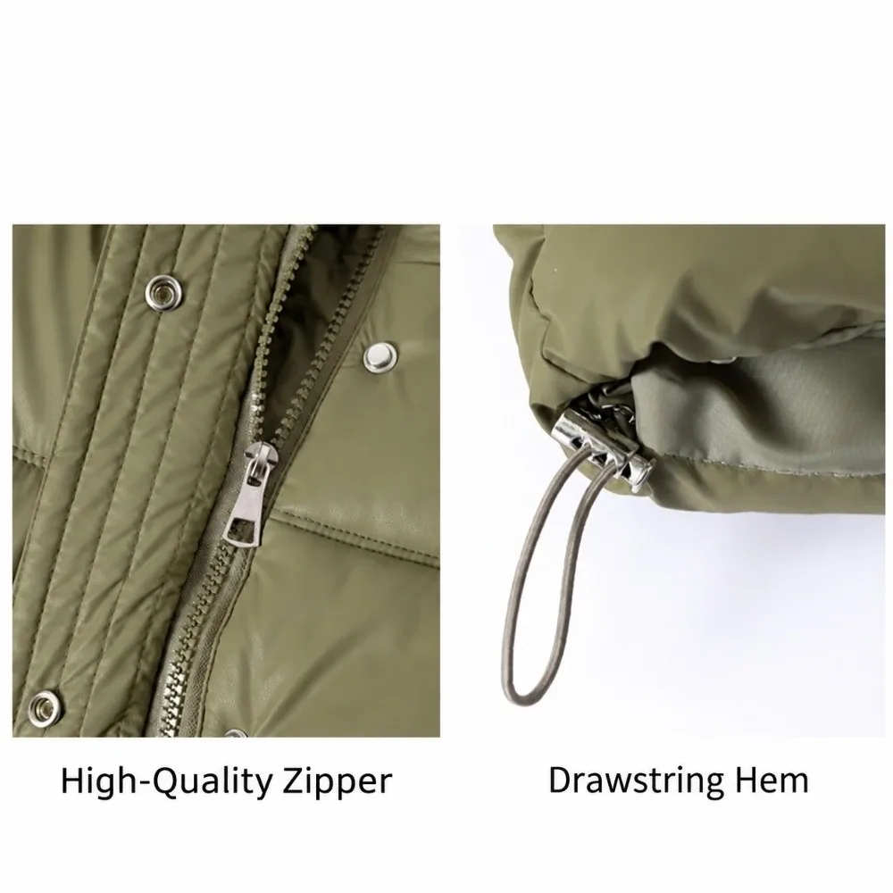Fashion Stand-up Collar Winter Vest Loose Fit Sleeveless Cotton Vest Short Length Cropped Jacket Casual Wear