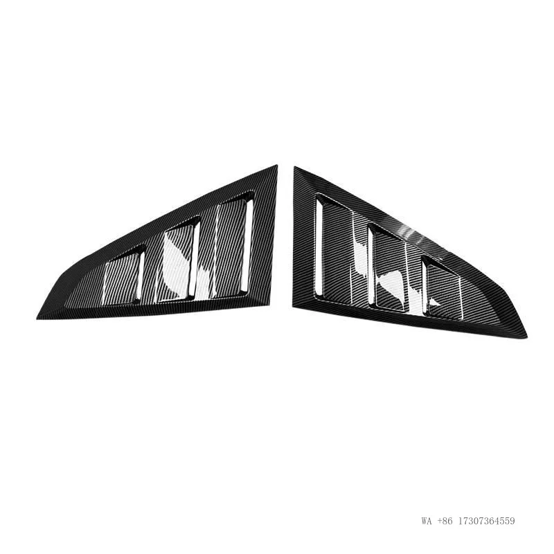 Suitable for 2024 Ford Mustang carbon fiber blinds triangular window stickers for car side air vents modification
