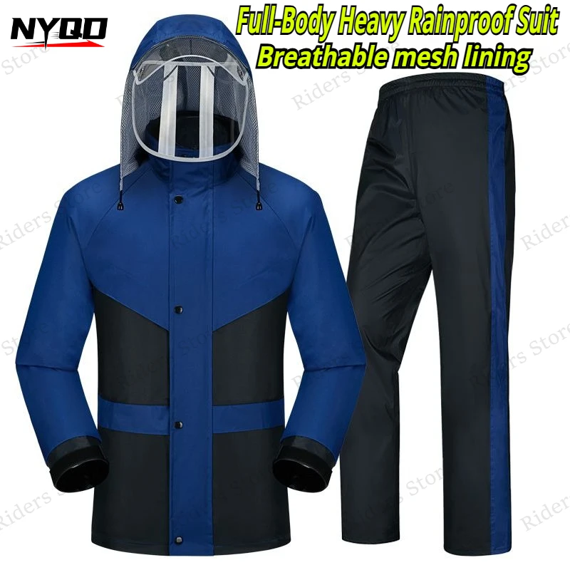 Motorcycle Raincoat Rain Pants Set Rainstorm-proof Full Body Waterproof Adult Motorcycle Split Raincoat Impermeable Motociclista