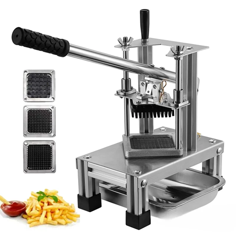 

French Fries Cutter Commercial Vegetable Fruit Slicer Dicer With 3 Stainless Steel Blades Potatoes Carrots Cucumbers