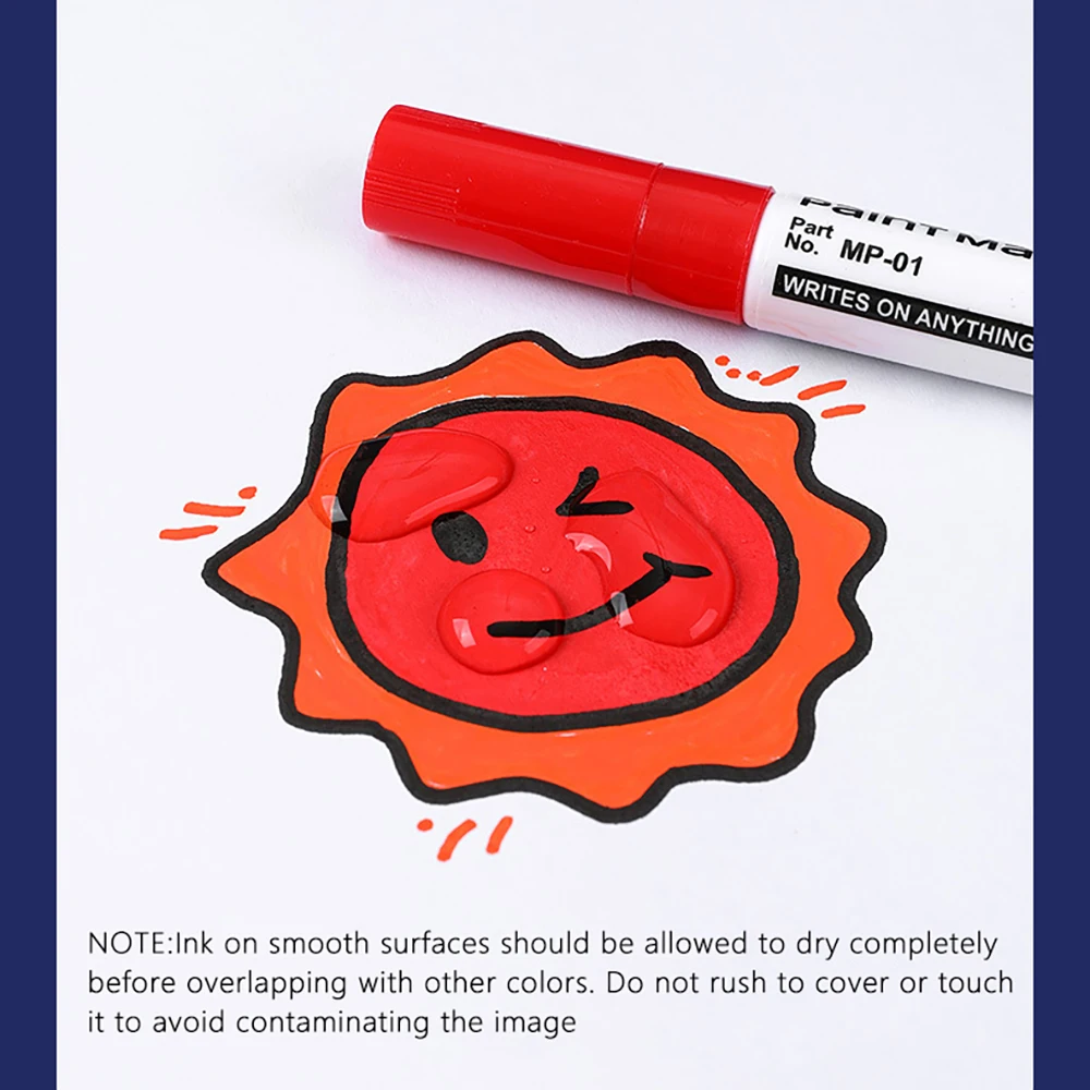 12 لون قلم طلاء دائم مقاوم للماء رائحة منخفضة لطلاء الخشب والزجاج DIY CD الفن القرطاسية مكتب اللوازم المدرسية.