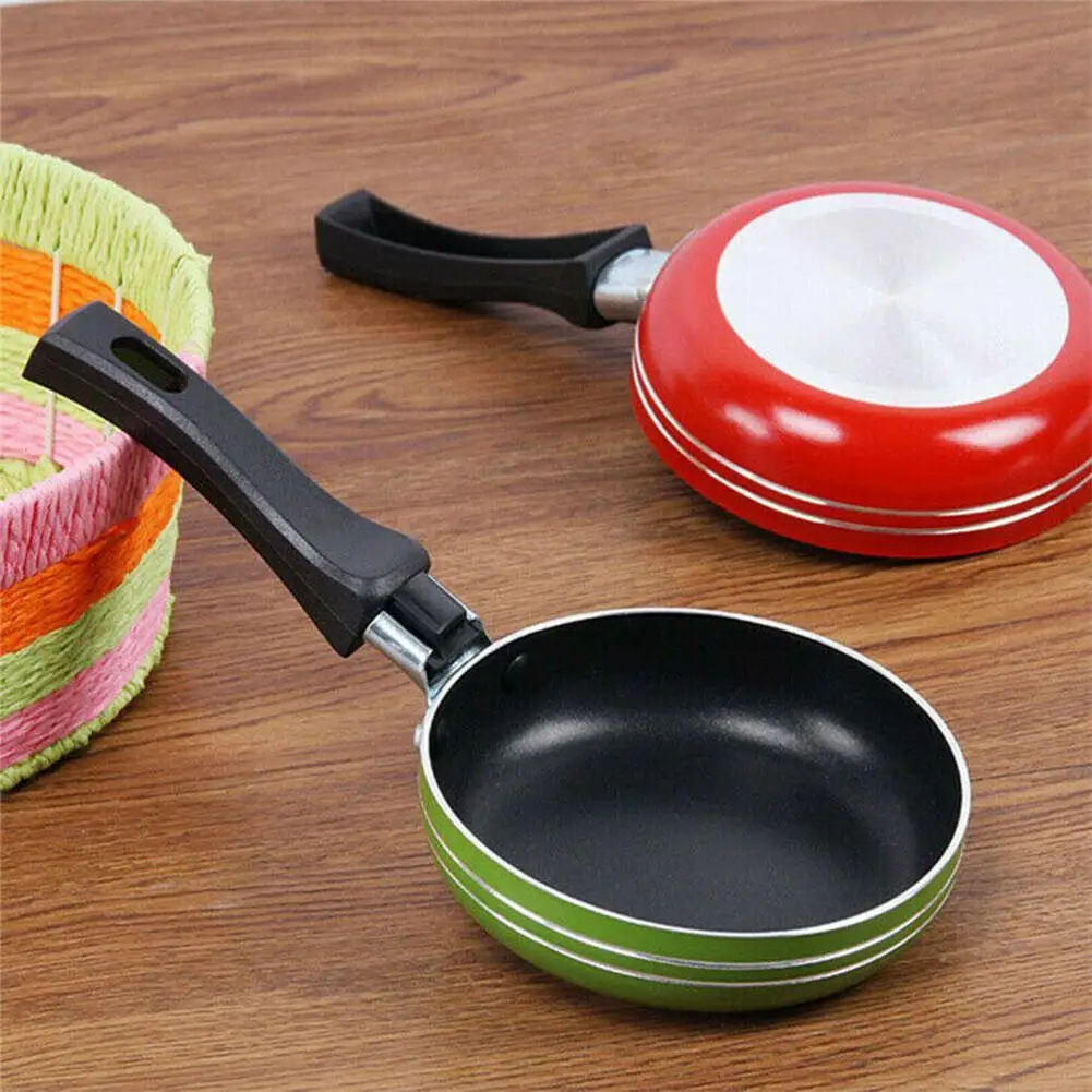 16cm Non-stick Pan Mini Frying Pan Non-Stick Steel Frypan Pot Saucepan Random Color For Cookware Kitchen Cookware