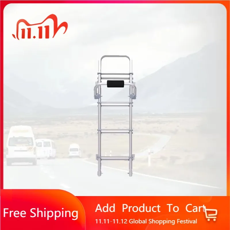 

STLF Foldable Non-slip Steps Rv Ladder Outdoor Activities 6-7 Steps RV Back Folding Ladder