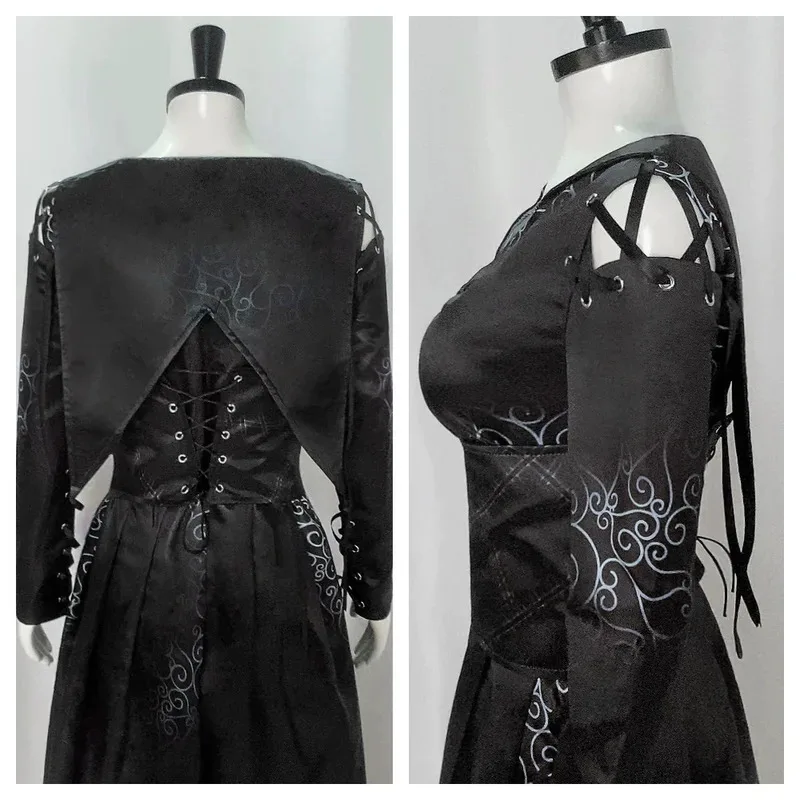 Bellatrix-Cosplay de Lestrange, disfraz de fantasía, Cosplay mágico, cinturón de película, ropa interior, disfraz de Halloween para mujeres adultas