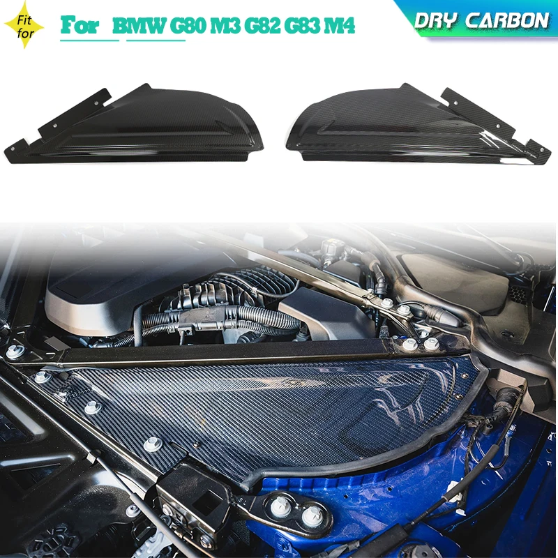 

Dry Carbon Engine Air Intake Triangular Cover For BMW 3 4 Series BMW G80 M3 G82 G83 M4 2021-2023 Car Inside Engine Cover Trim