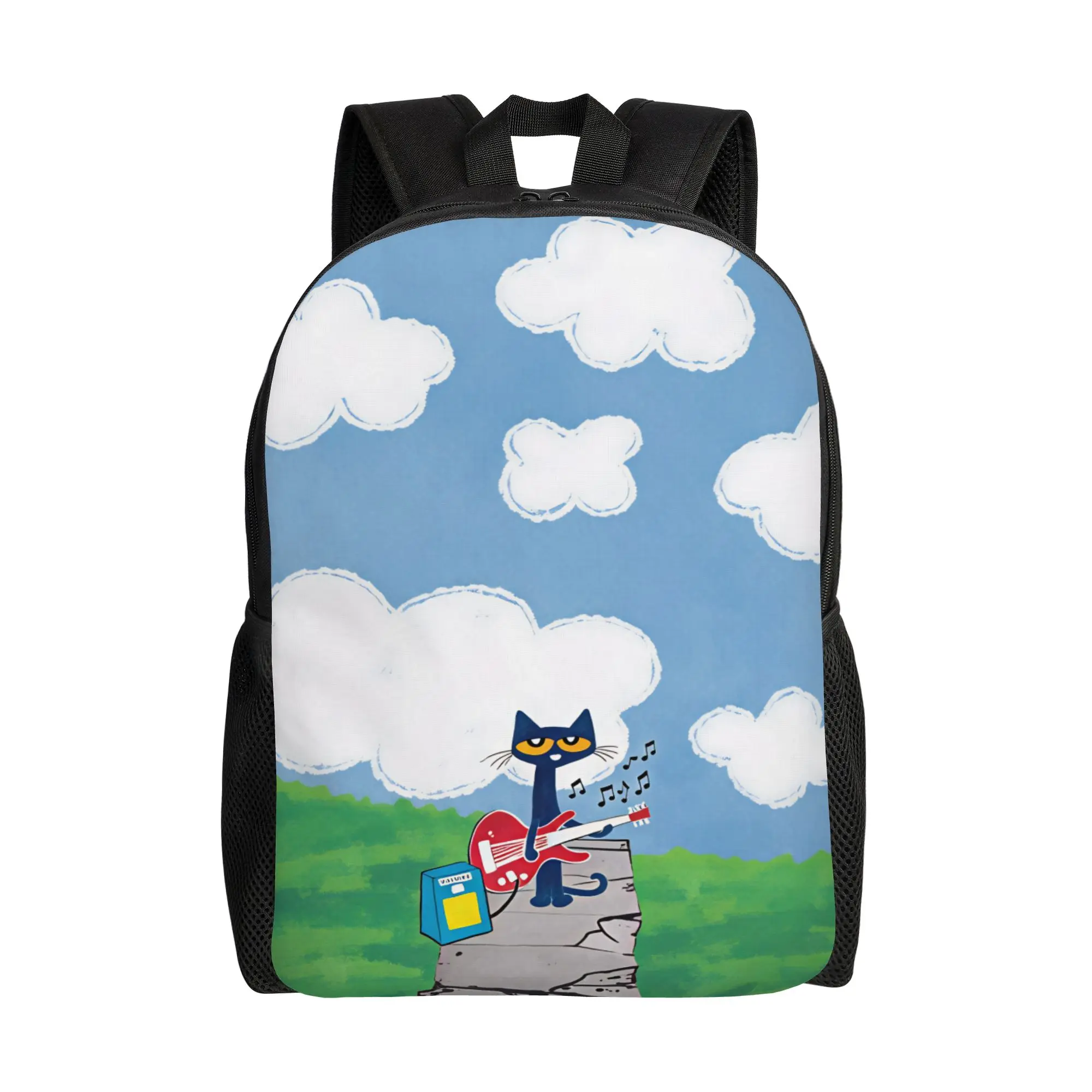 Pete The Cat Stars Comic Backpack Teen  Lightweight Backpacks Polyester Pretty School Bags Outdoor Designer Rucksack