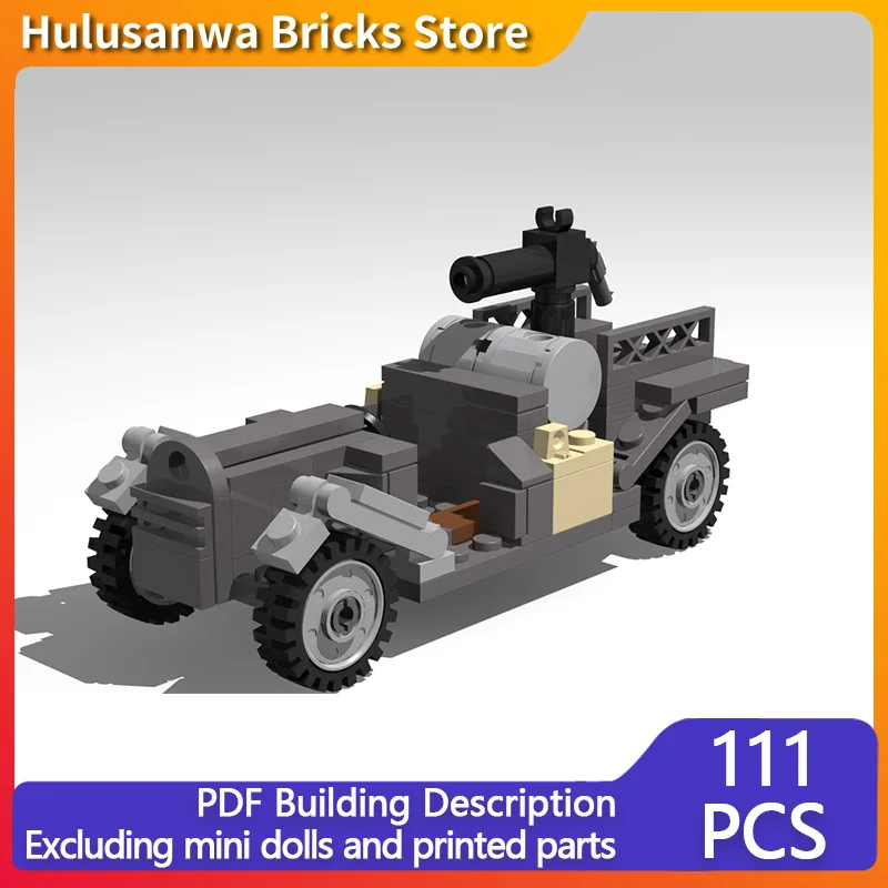 Modelo de veículo de reconhecimento da segunda guerra mundial, tijolos de construção moc, equipamento de guerra, tecnologia modular, presentes, feriado, montar, brinquedos infantis, terno