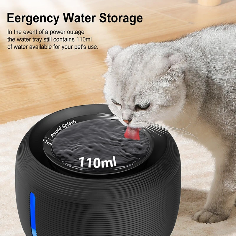 Wireless Ceramic Easy Clean Assembly Cordless Cute Quiet Automatic 360 Catwater Dog Drinking Bowl Pet Cats Water Fountains