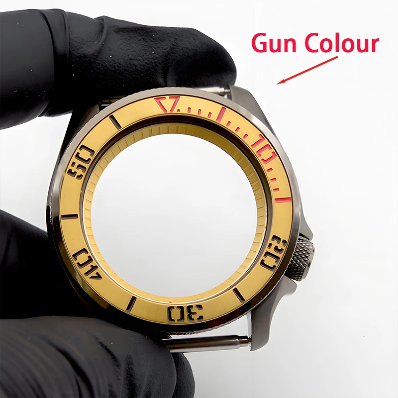 

SKX007, SKX009 Case And Strap Stylish Gun Color Men's Diving Watch Case SuitableFor NH34 NH35 and NH36 Models Replacement