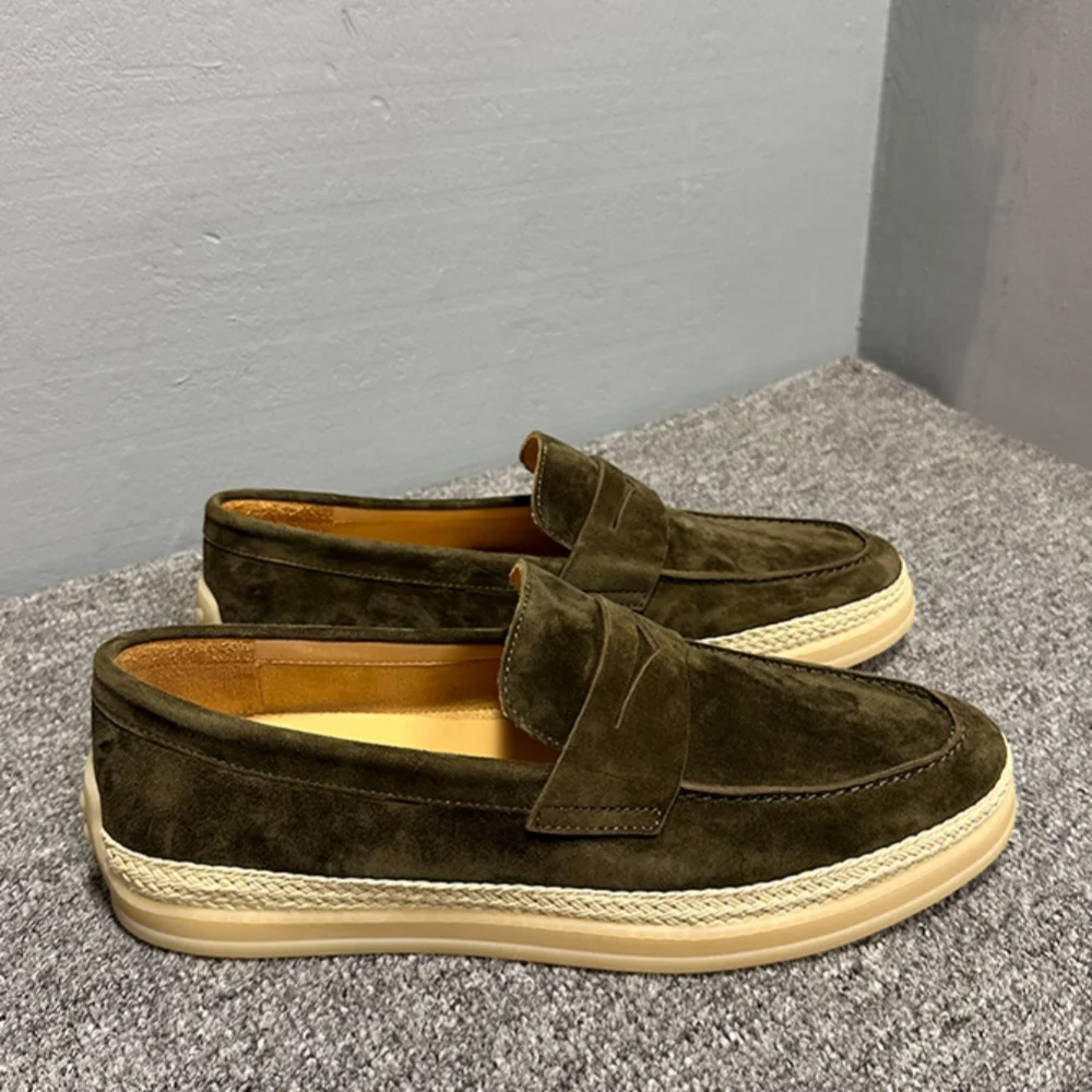 QHCCID2025 New Model Leather Soft-Topped Loafers - Men's Daily Casual Leather Shoes - Lazy Beanie Shoes