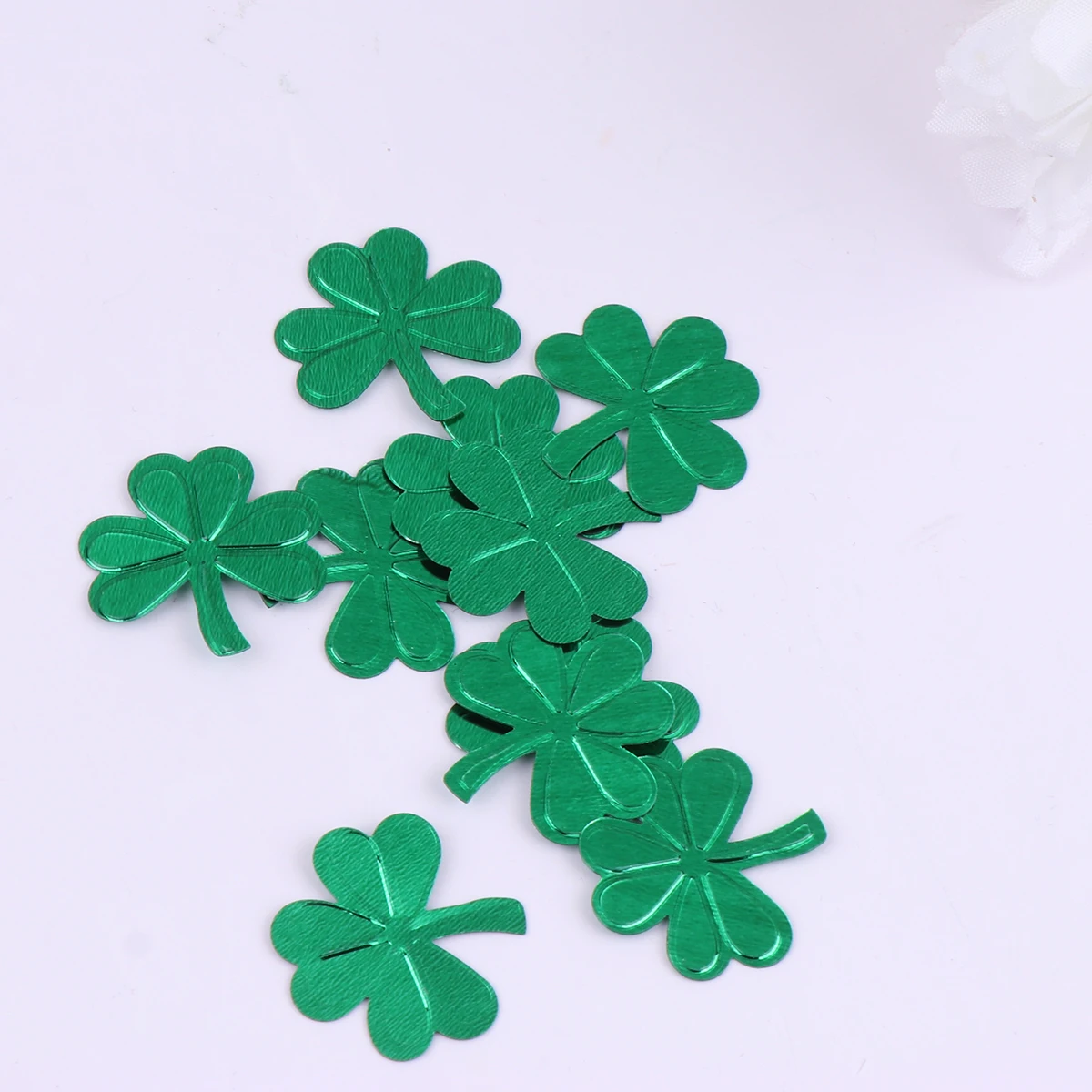 

5Packs Green Shamrock Confetti Plastic Paillette Ornaments for St Patricks Day Party Table Decorations DIY Seasonal Party Charm