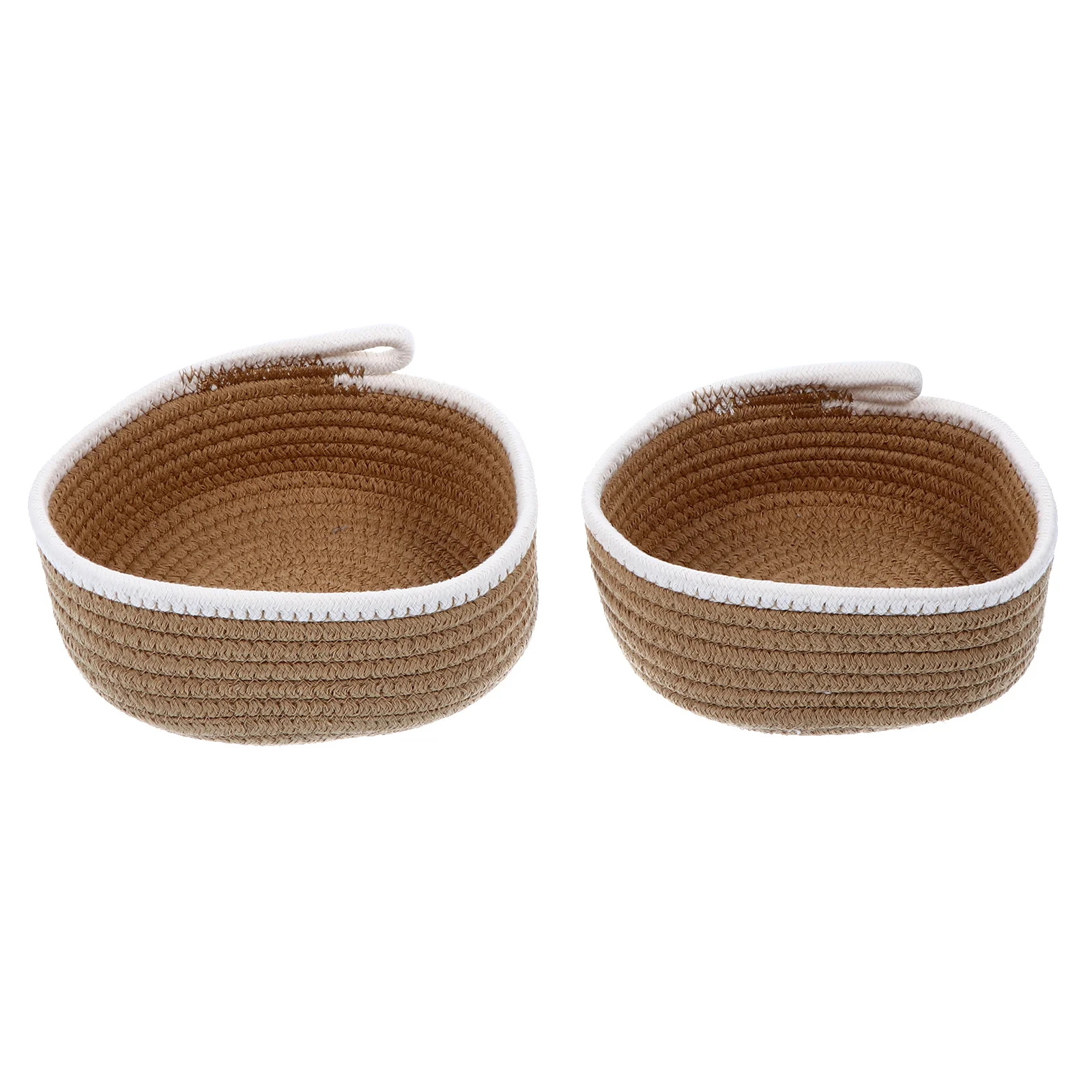 

2Pcs Cotton Woven Baskets Storage Containers Decor Laundry Hamper ganizer Multifunctional Storage Basket Gray Modern
