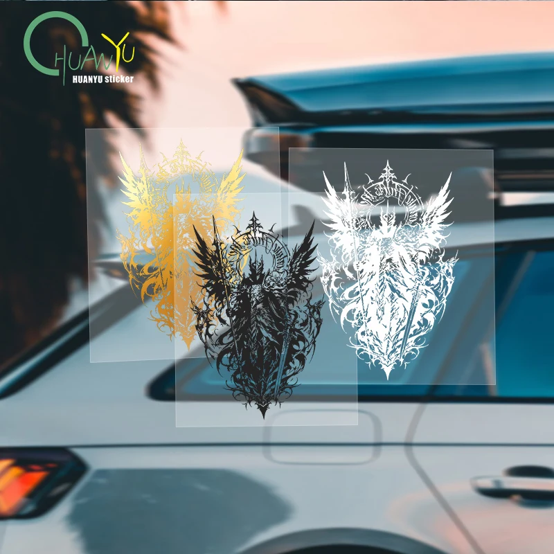 Angel War God Double Wings Totem Car Sticker; Car Hood and Trunk Modification Decoration Decal