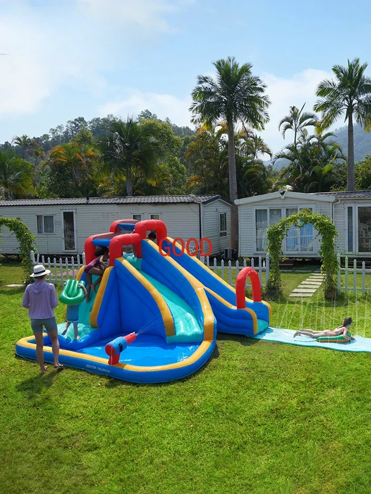 Inflatable Castle Children Trampoline Outdoor Slide with Waterslide Ball Pool Toys