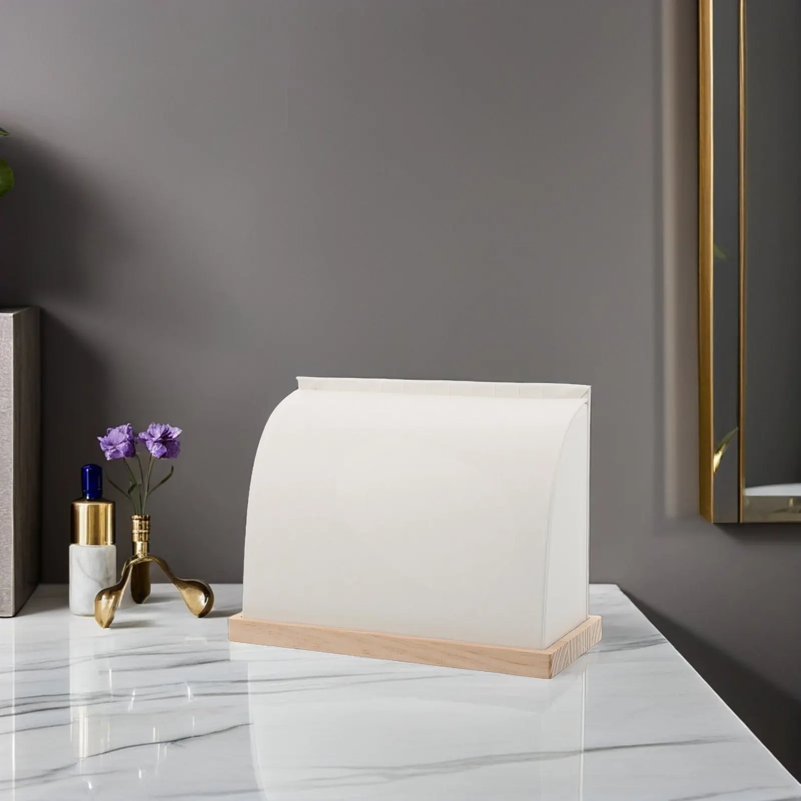 

Solid Wood Necklace Display Stand Curved Design Jewelry Organizer Tabletop Holder for Necklaces Bracelets Pendant Display Retail