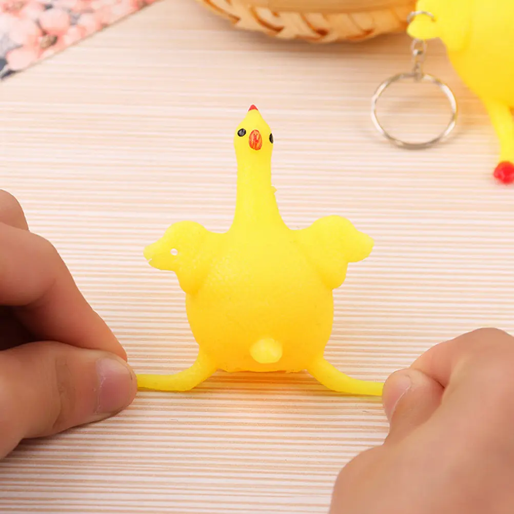 

10 Pcs April Fools Day Tricky Props Fake Chicken Toys Stress Relief Tools Artificial
