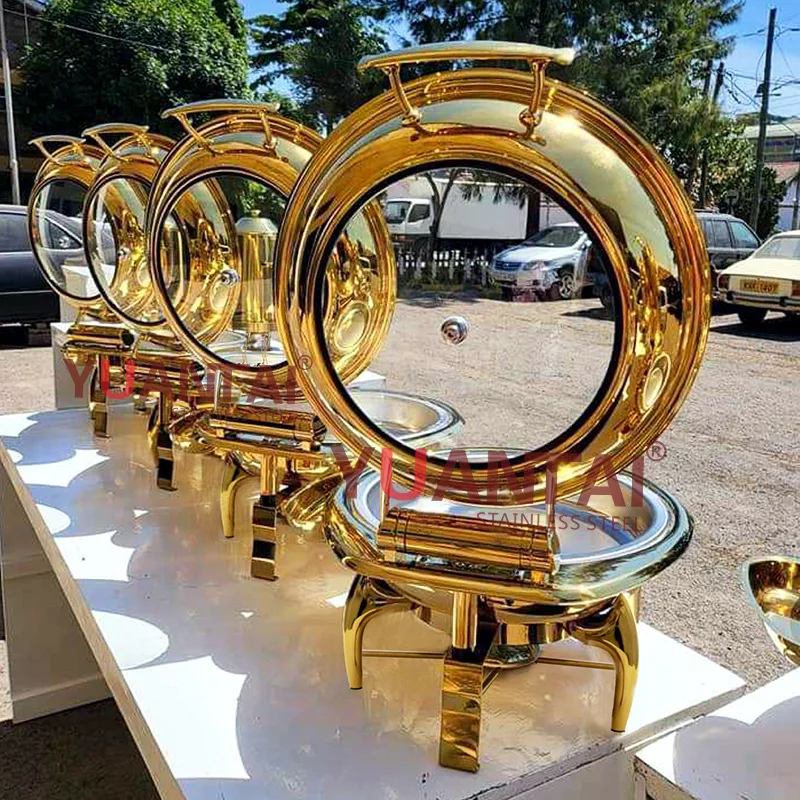 Buffet Food Warmer Hotel Restaurant Stainless Steel Deluxe Hydraulic Restaurant Chaffing Dish