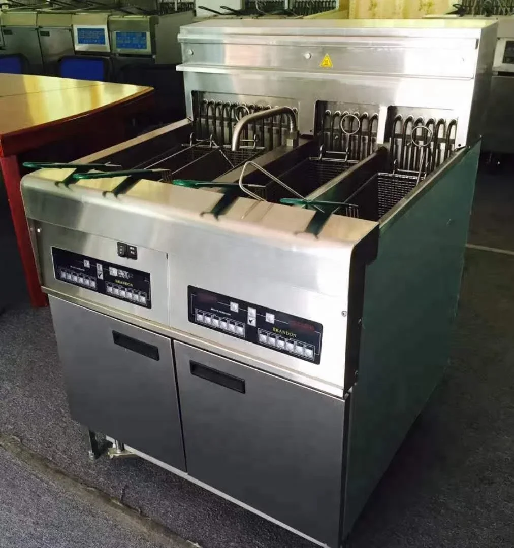 For Mcdonalds Fast Food Restaurant 3 Tank With 4 Baskets Automatic Fryer Machine