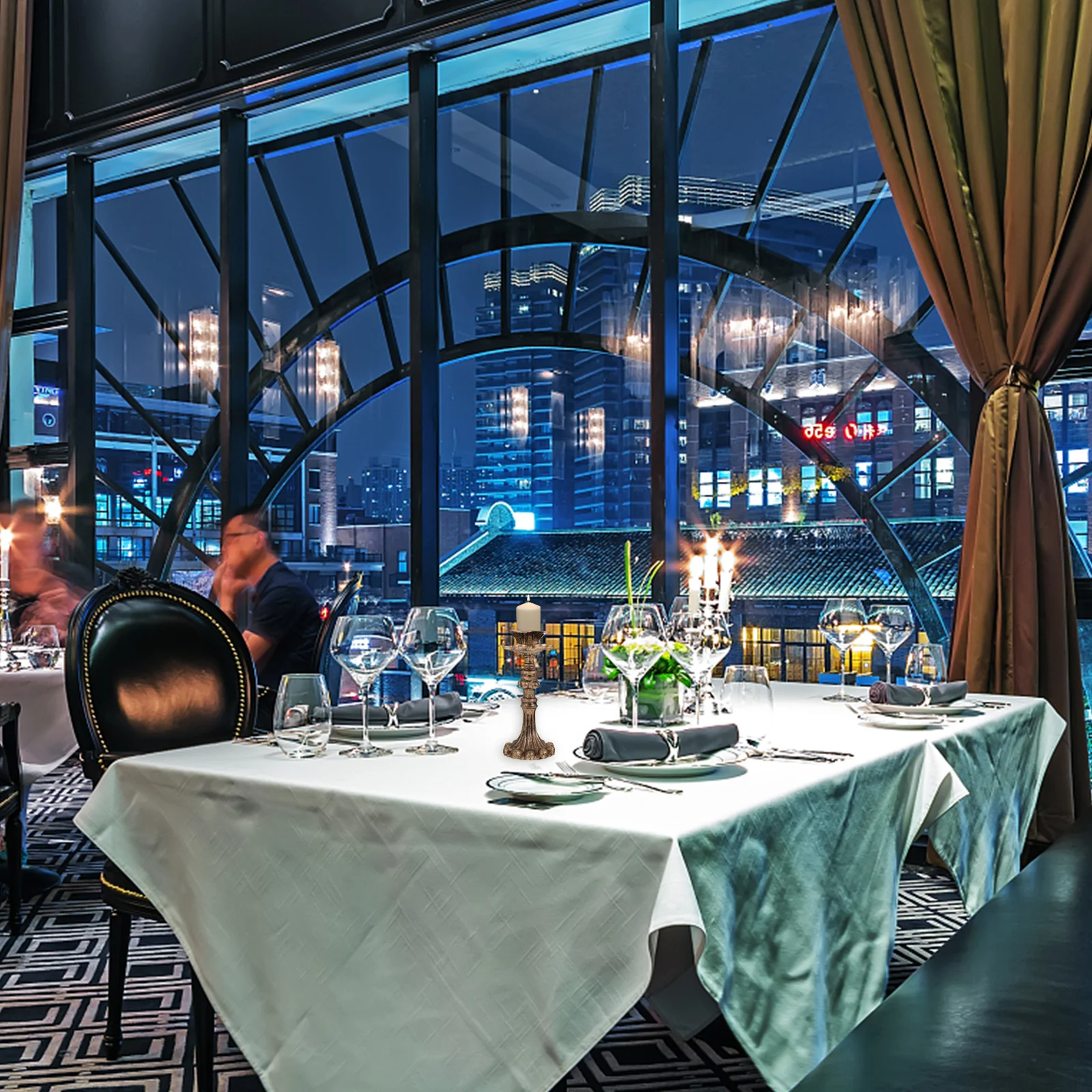 

1pc Vintage Holder Retro Candlestick Decor For Wedding Party Table Ornament Creative Holder